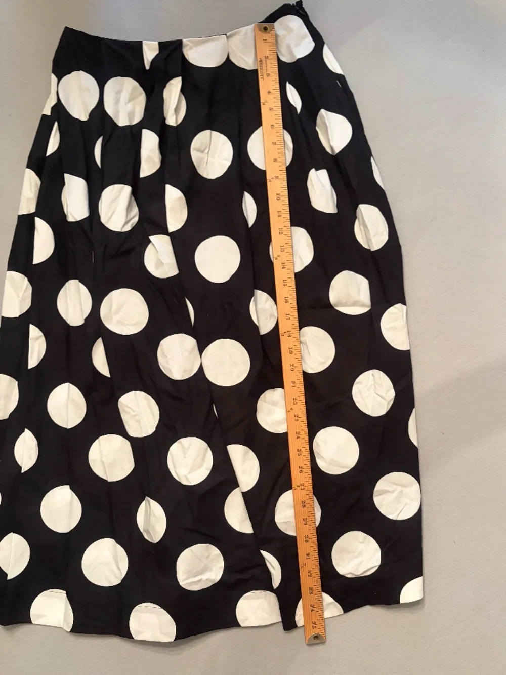 NWT Anthropologie Maeve Black White Polka Dot Maxi Skirt M - Picture 6 of 7